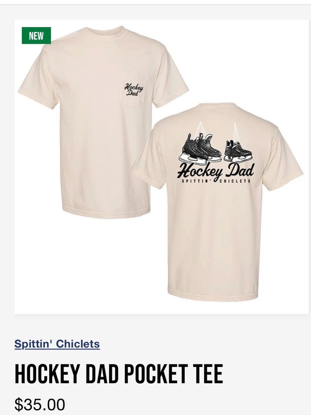 Barstool Sports Hockey Dad Pocket Tee XL
